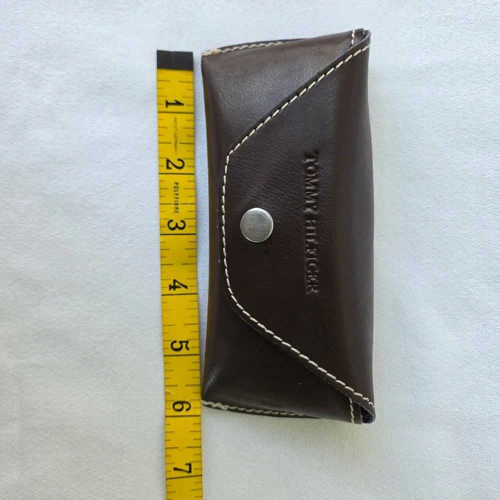 Tommy Hilfiger Sunglasses Semi Hard Case Brown Excellent Snap Case